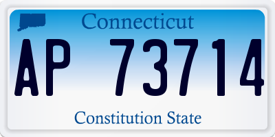 CT license plate AP73714