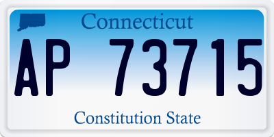 CT license plate AP73715