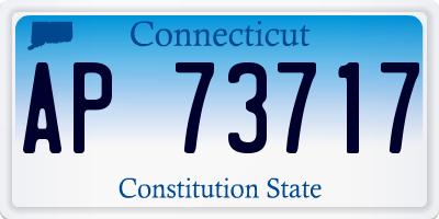 CT license plate AP73717
