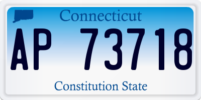 CT license plate AP73718
