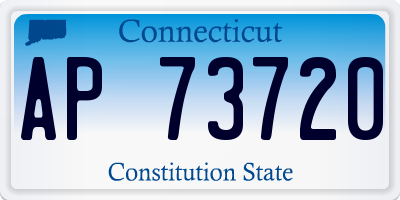 CT license plate AP73720