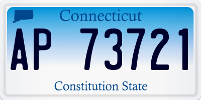 CT license plate AP73721