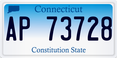 CT license plate AP73728