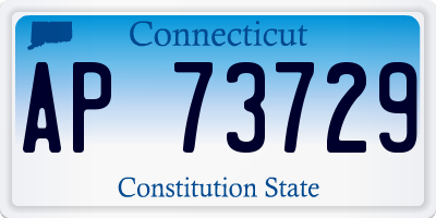 CT license plate AP73729