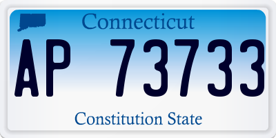 CT license plate AP73733