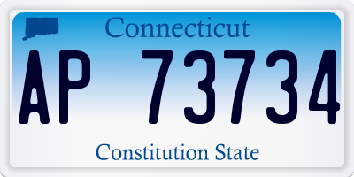 CT license plate AP73734