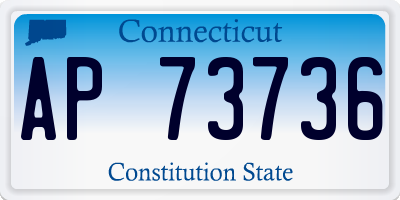 CT license plate AP73736