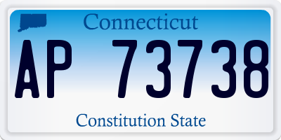 CT license plate AP73738