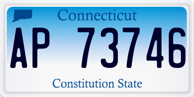 CT license plate AP73746