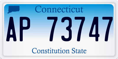 CT license plate AP73747