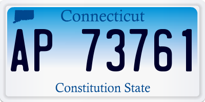 CT license plate AP73761