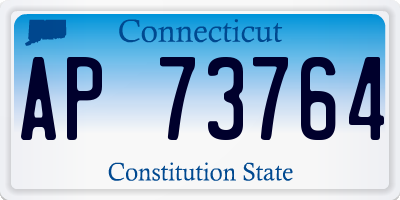 CT license plate AP73764