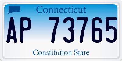CT license plate AP73765