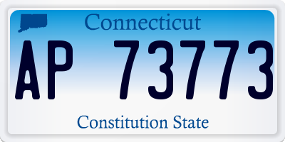 CT license plate AP73773