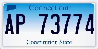 CT license plate AP73774