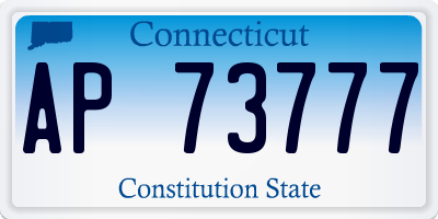CT license plate AP73777