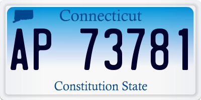 CT license plate AP73781
