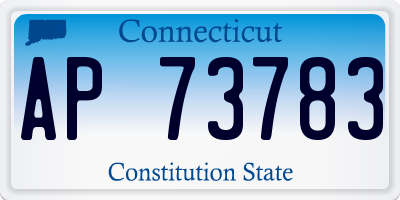 CT license plate AP73783