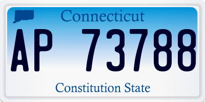 CT license plate AP73788
