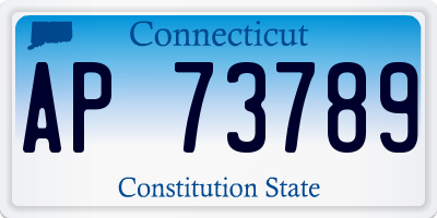 CT license plate AP73789