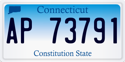 CT license plate AP73791