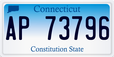 CT license plate AP73796