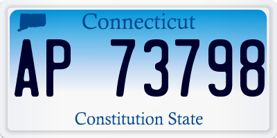 CT license plate AP73798