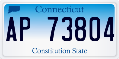 CT license plate AP73804