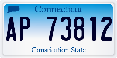 CT license plate AP73812