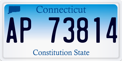CT license plate AP73814