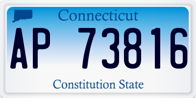 CT license plate AP73816