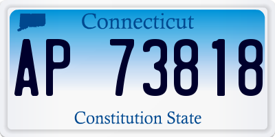 CT license plate AP73818