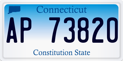 CT license plate AP73820