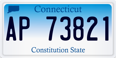 CT license plate AP73821
