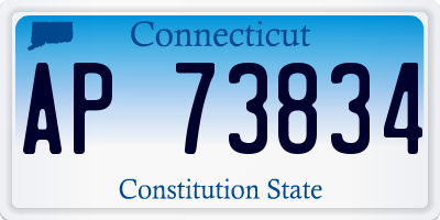 CT license plate AP73834