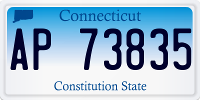 CT license plate AP73835