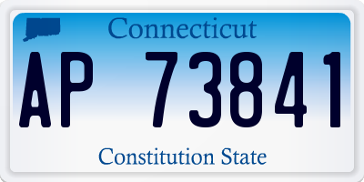 CT license plate AP73841