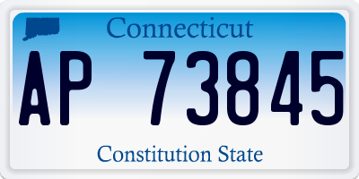 CT license plate AP73845