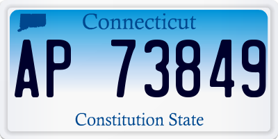 CT license plate AP73849