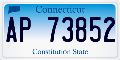 CT license plate AP73852