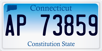 CT license plate AP73859