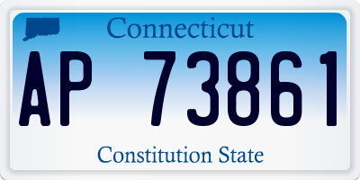 CT license plate AP73861