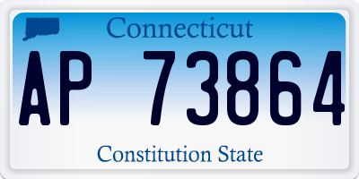 CT license plate AP73864