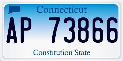 CT license plate AP73866