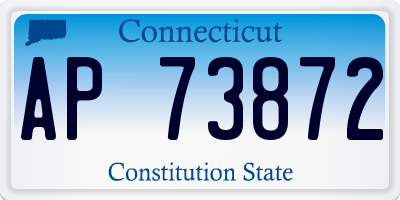 CT license plate AP73872