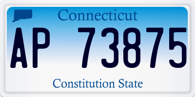 CT license plate AP73875