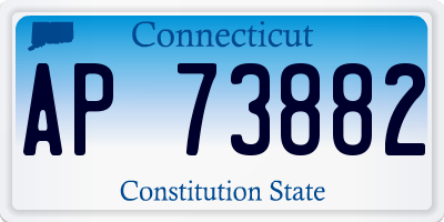 CT license plate AP73882