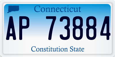 CT license plate AP73884