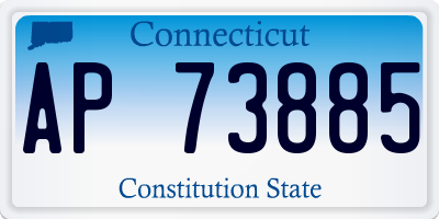 CT license plate AP73885