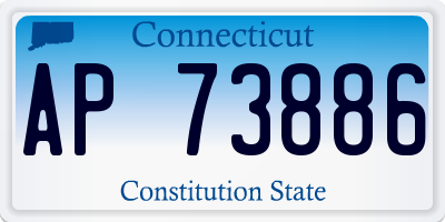 CT license plate AP73886